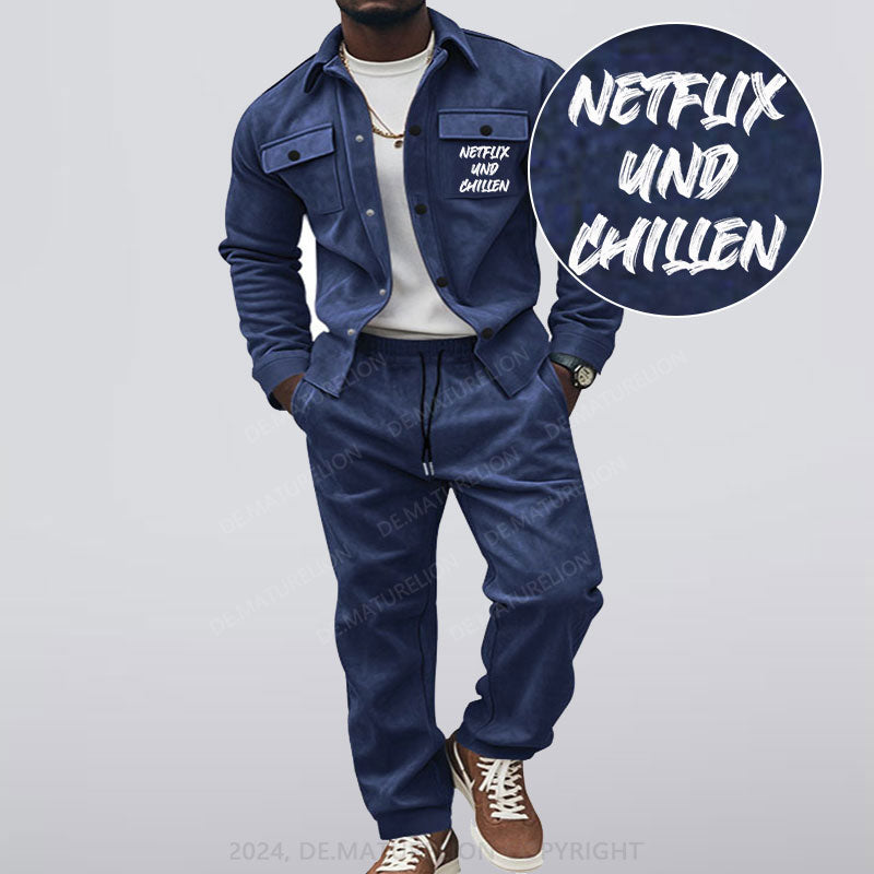 Maturelion Netflix Und Chillen Jacke und Hose Set