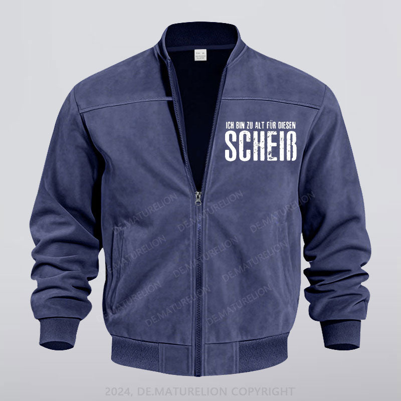 Maturelion Ich Bin Zu Alt Für Diesen Scheiß Einfarbige Reißverschluss Jacke