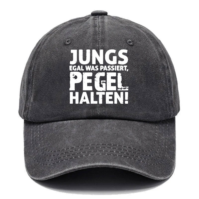 Jungs Egal Was Passiert Pegel Halten! Baseball Cap