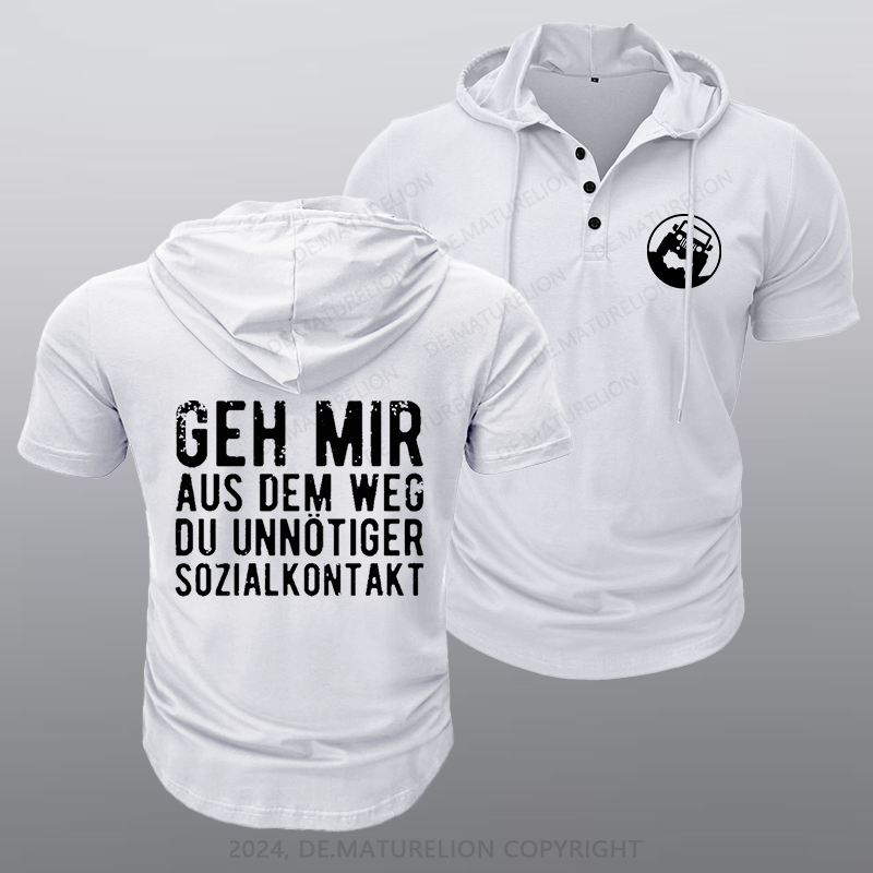 Maturelion Geh Mir Aus Dem Weg Du Unnötiger Sozialkontakt Kapuze T-Shirt