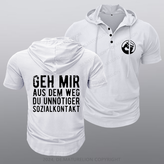 Maturelion Geh Mir Aus Dem Weg Du Unnötiger Sozialkontakt Kapuze T-Shirt