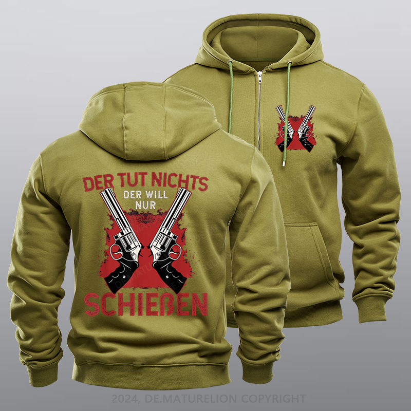 Maturelion Schützenfest Schießen Schießsport Waffe Sportschütze Reißverschluss Hoodie