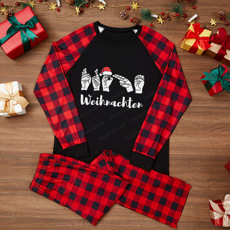 Maturelion Frohe Weihnachten Familien Pyjama