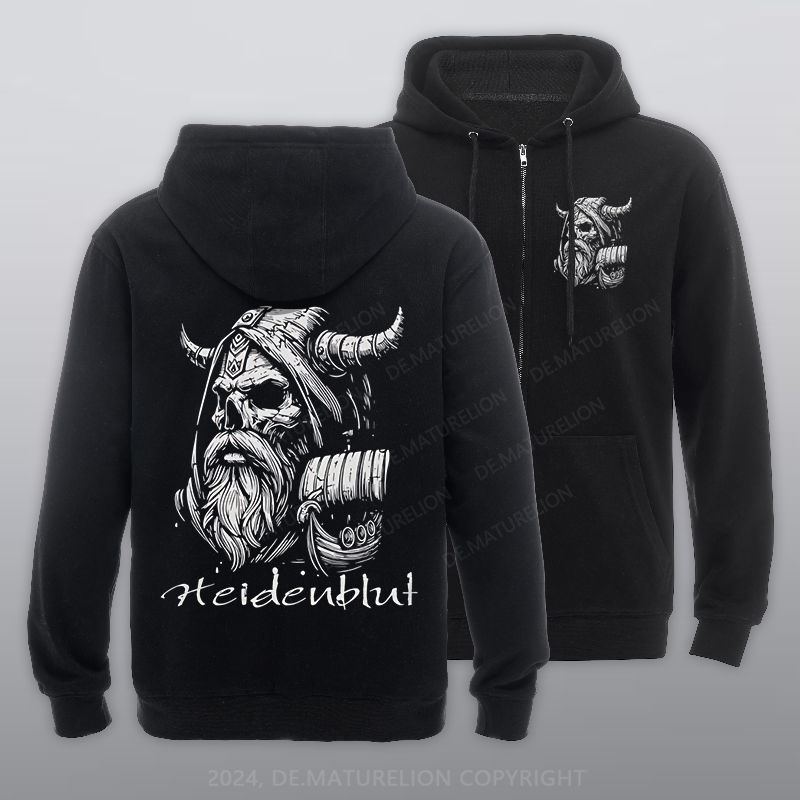 Maturelion Heidenblut Reißverschluss Hoodie