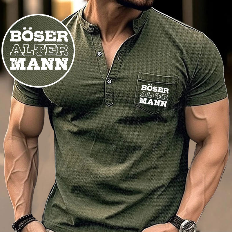 Böser Alter Mann Henley Shirt