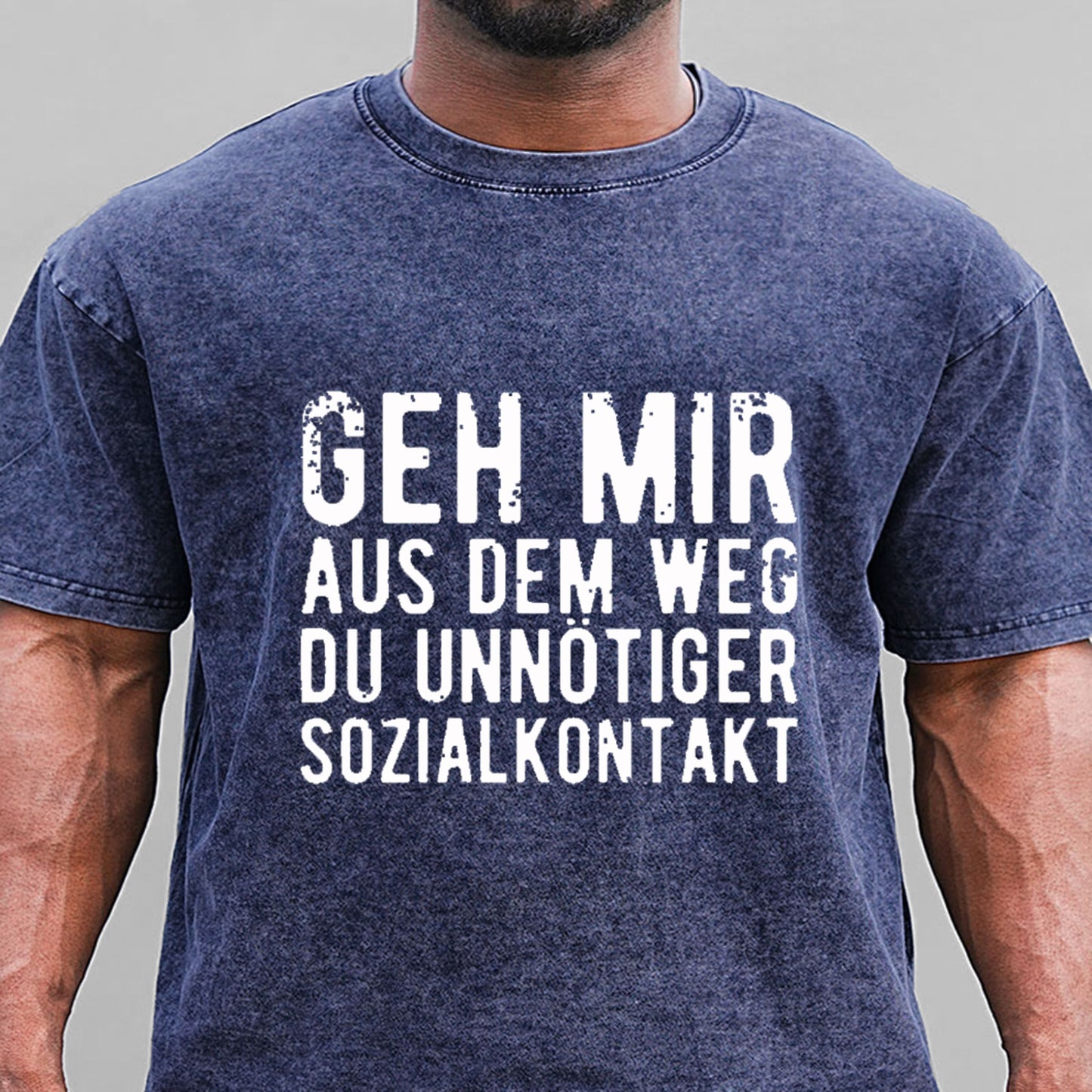 Geh Mir Aus Dem Weg Du Unnötiger Sozialkontakt Gewaschene Vintage T-Shirt