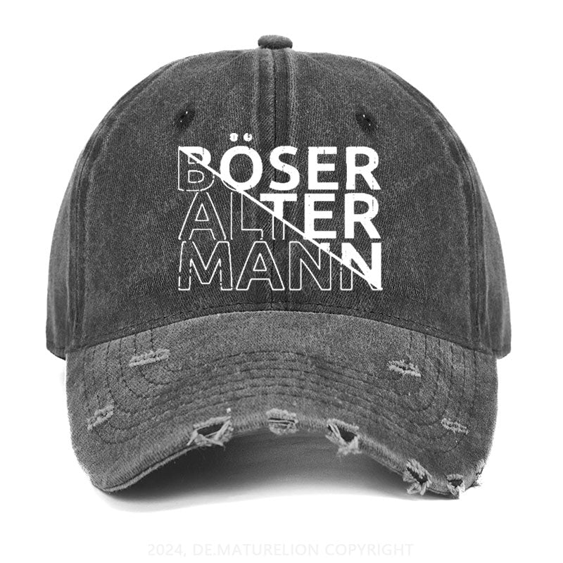 Böser Alter Mann Gewaschene Vintage Cap