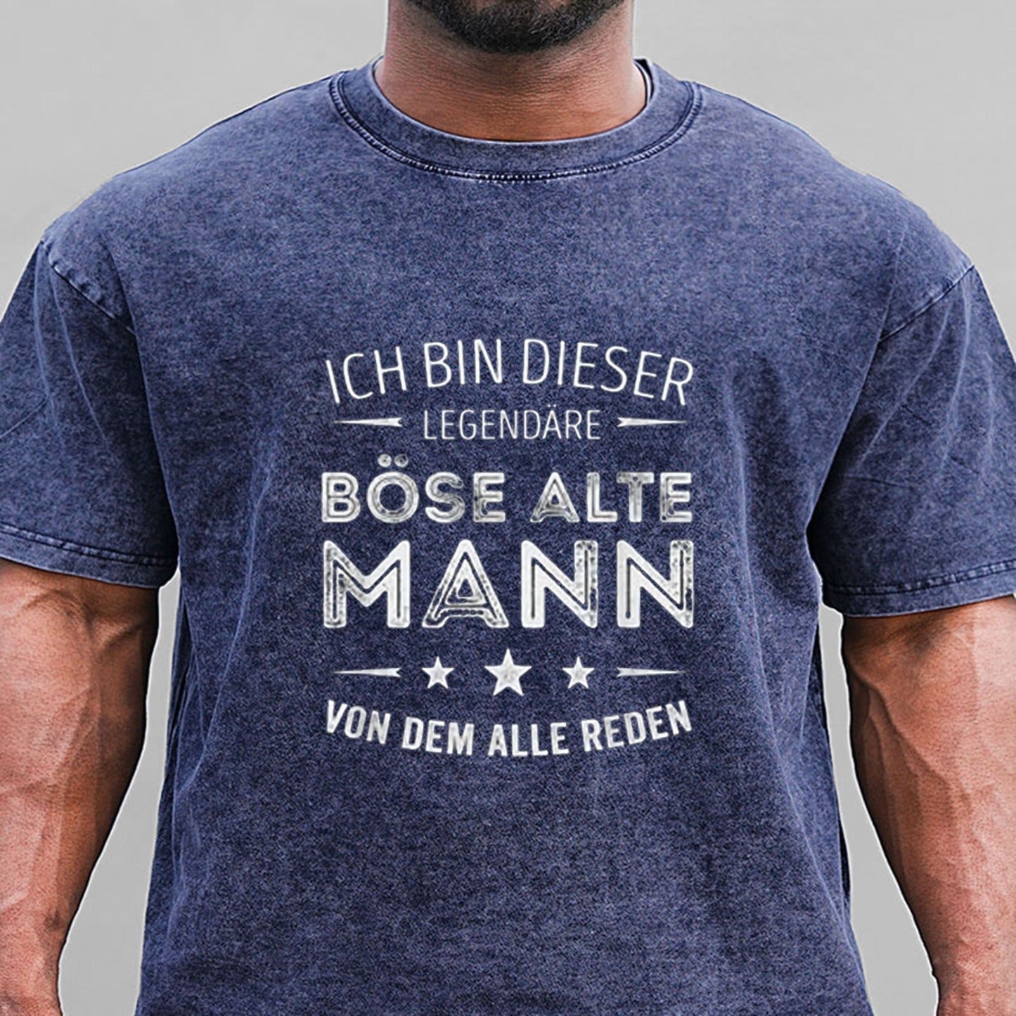 Böser Alter Mann Gewaschene Vintage T-Shirt