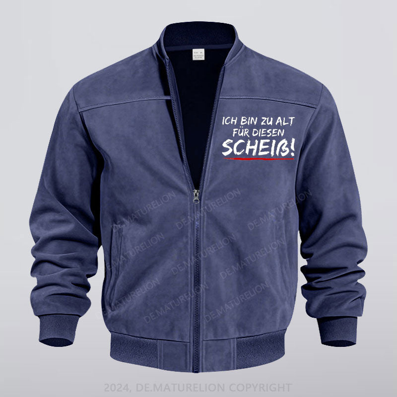 Maturelion Ich Bin Zu Alt Für Diesen Scheiß Einfarbige Reißverschluss Jacke