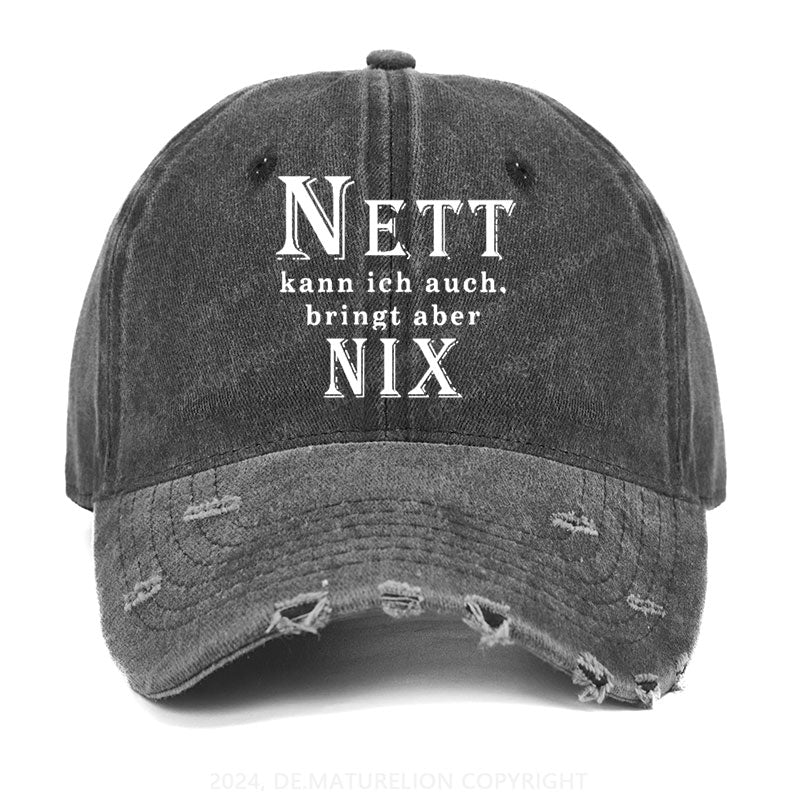 Nett Kann Ich Auch Bringt Aber Nix Gewaschene Vintage Cap