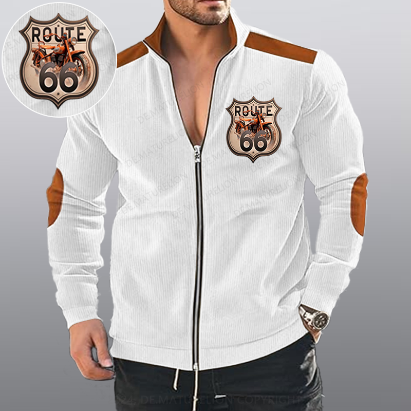 Maturelion Route 66 Motorrad Reißverschluss Jacke