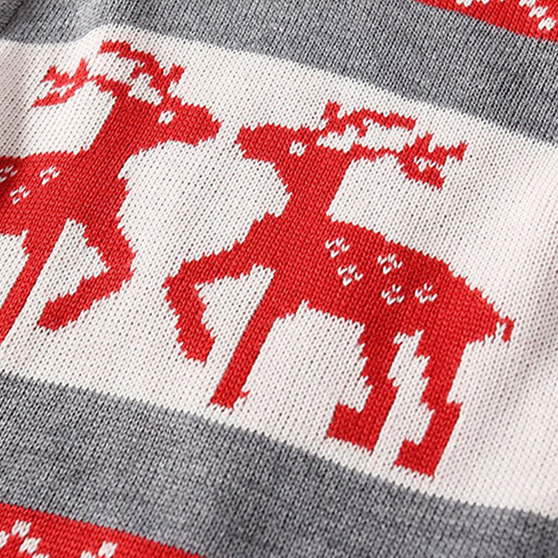 Weihnachtshirsch Schneeflocke Mit Aufdruck Weihnachtspullover Pulli