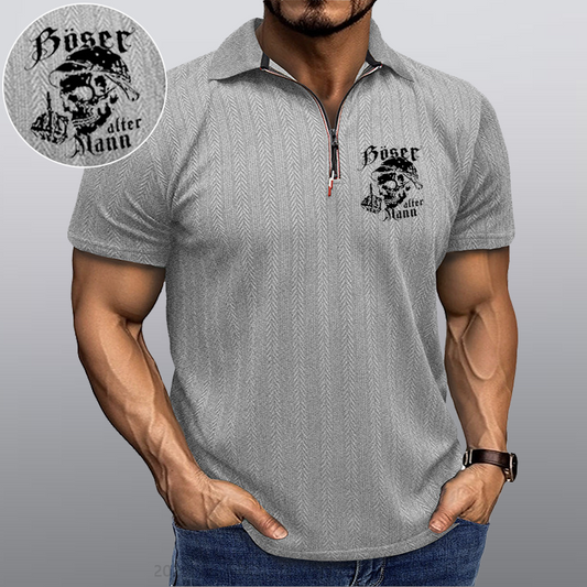 Maturelion Böser Alter Mann Kragen T-Shirt