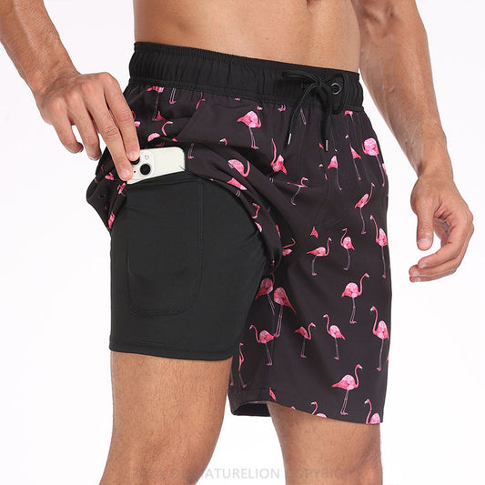 Maturelion Atmungsaktiv Fitnesshose Schnell Trocknende Strandhose Badehose