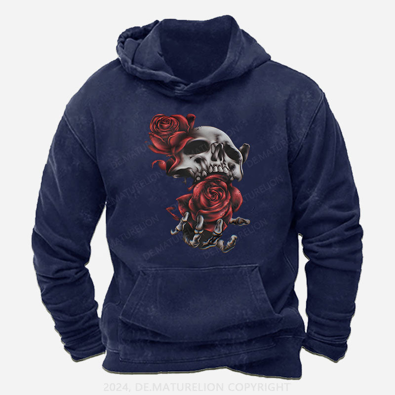 Skeleton Blumen Weihnachten Hoodie