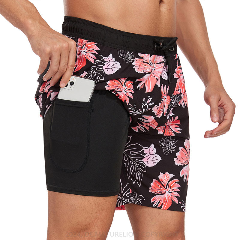 Maturelion Atmungsaktiv Fitnesshose Schnell Trocknende Strandhose Badehose