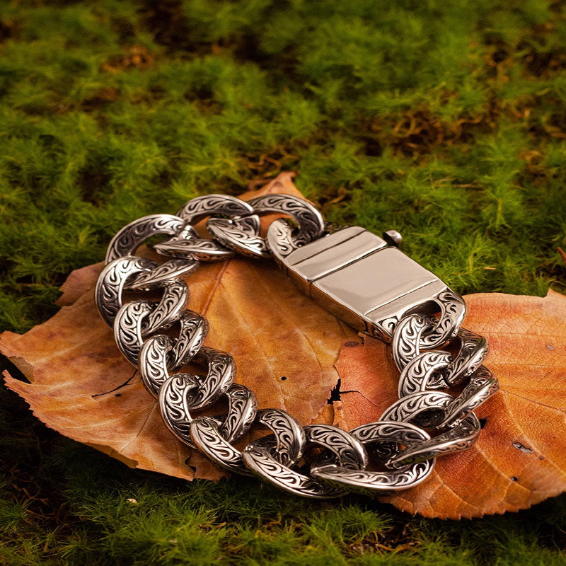 Wikinger Krieger Graviert Männer Vintage Armband