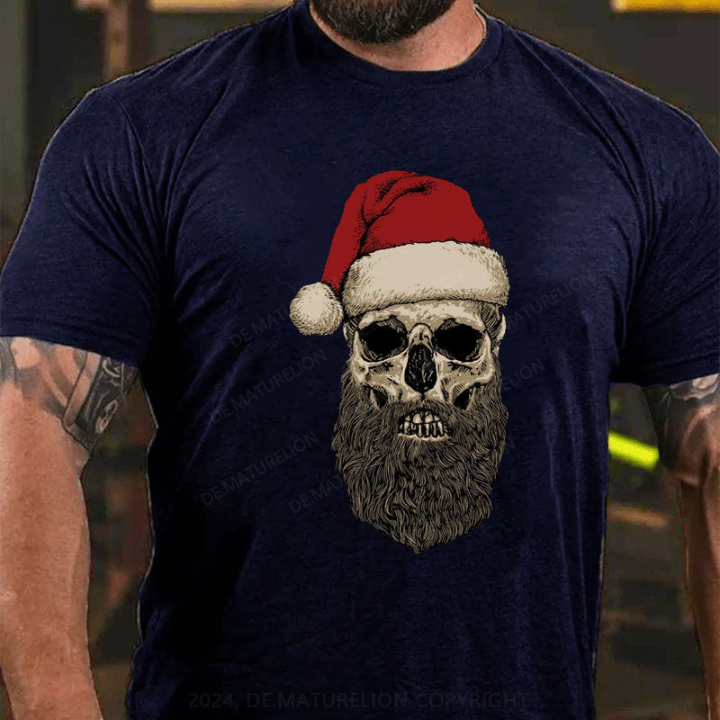 Frohe Weihnachten Weihnachtsschädel T-Shirt