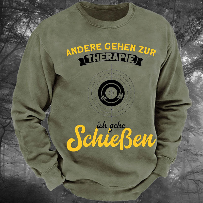 Sport Männer Sport Schütze Gewaschenes Sweatshirt