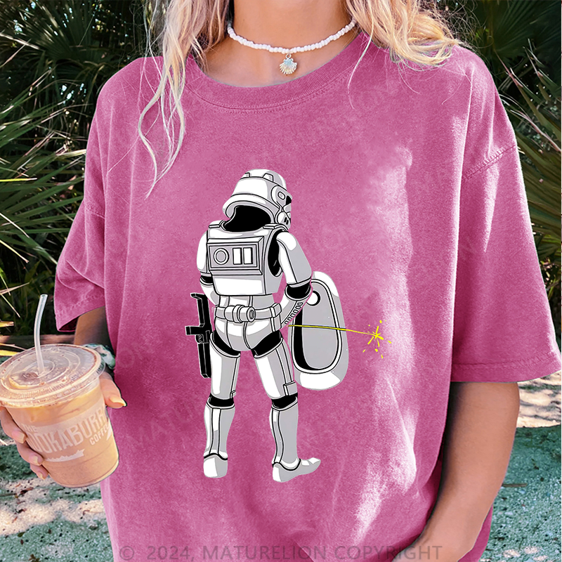 Maturelion Lustig Damen Gewaschene Vintage T-Shirt