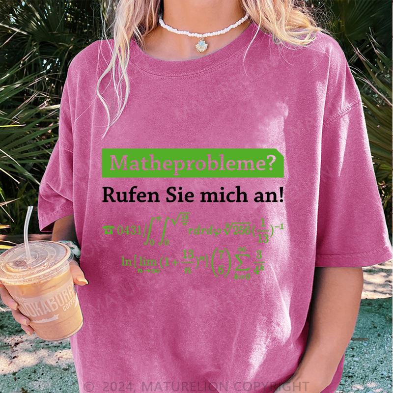 Maturelion Matheprobleme Damen Gewaschene Vintage T-Shirt