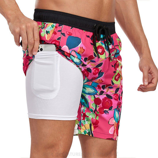 Maturelion Atmungsaktiv Fitnesshose Schnell Trocknende Strandhose Badehose