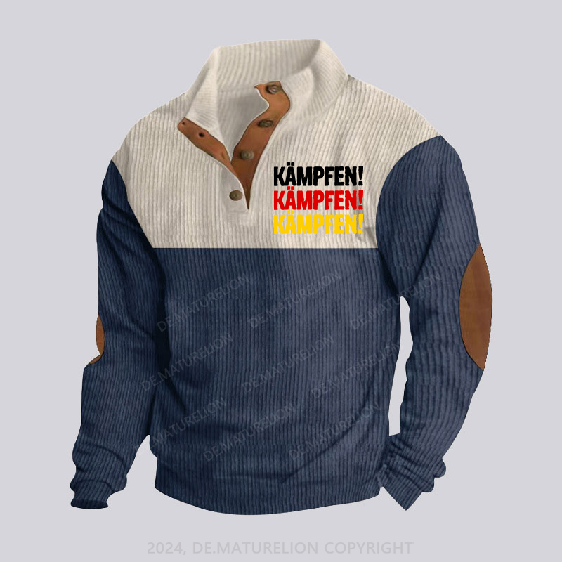 Maturelion Kämpfen Kämpfen Kämpfen Stehkragen Knopf Polo Shirt