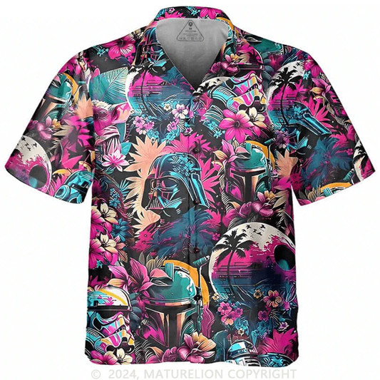 Star Wars Synthwave Darth Vader Hawaiian Shirt