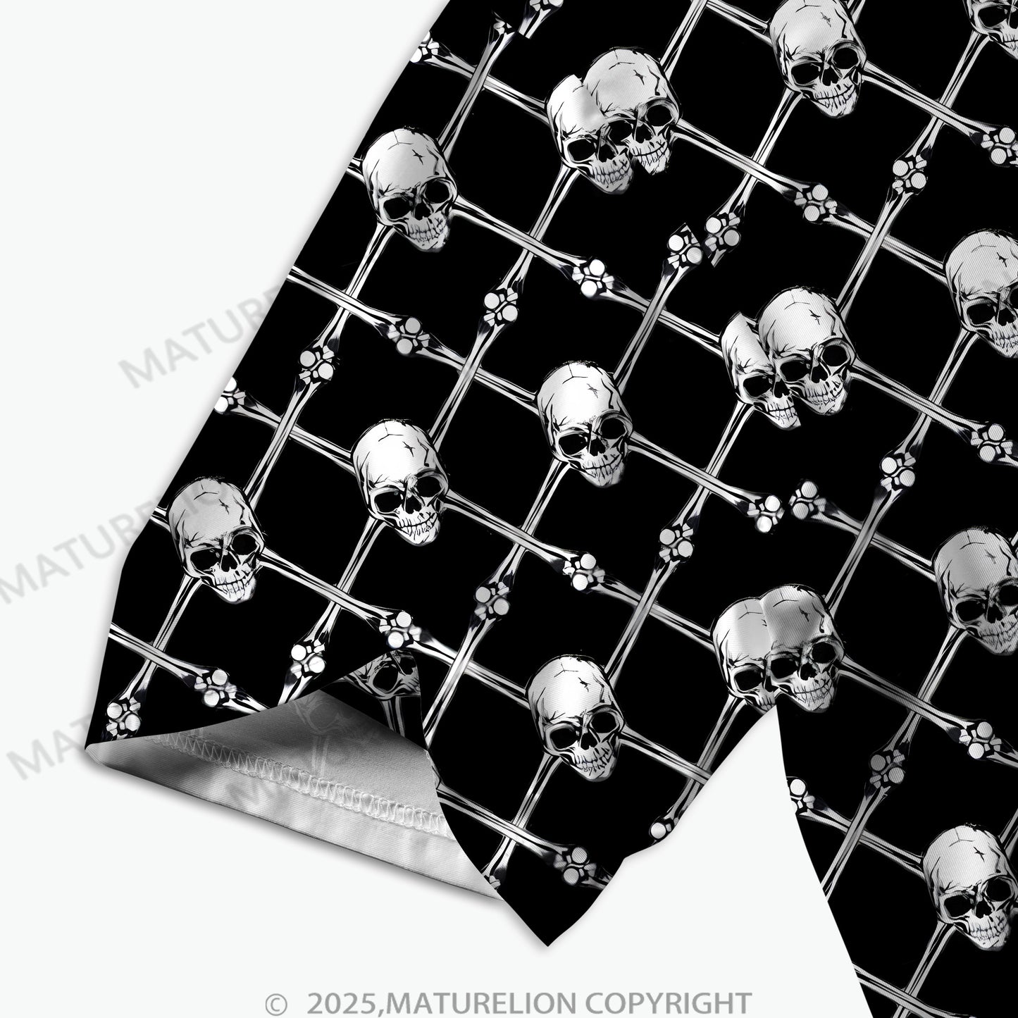 Maturelion Männer Voll-Print Polo Shirt