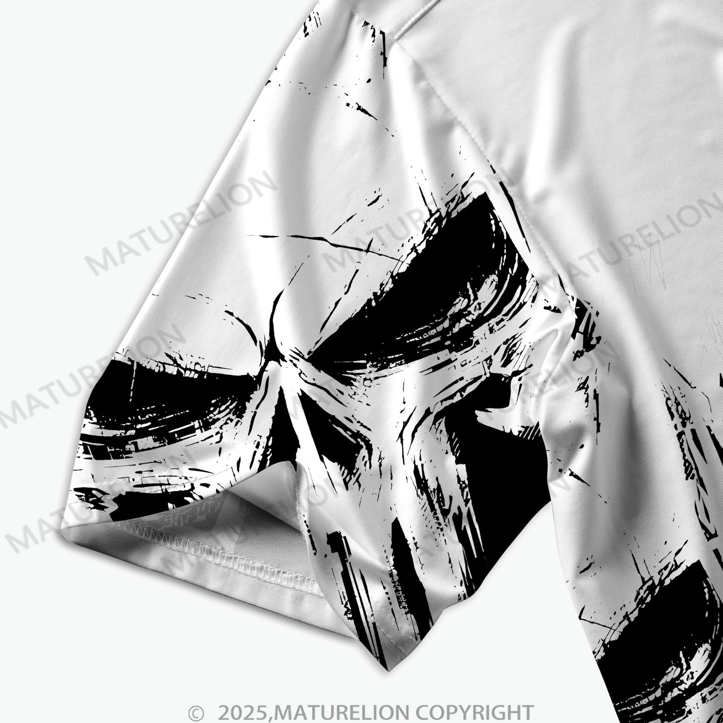 Maturelion Männer Voll-Print Polo Shirt