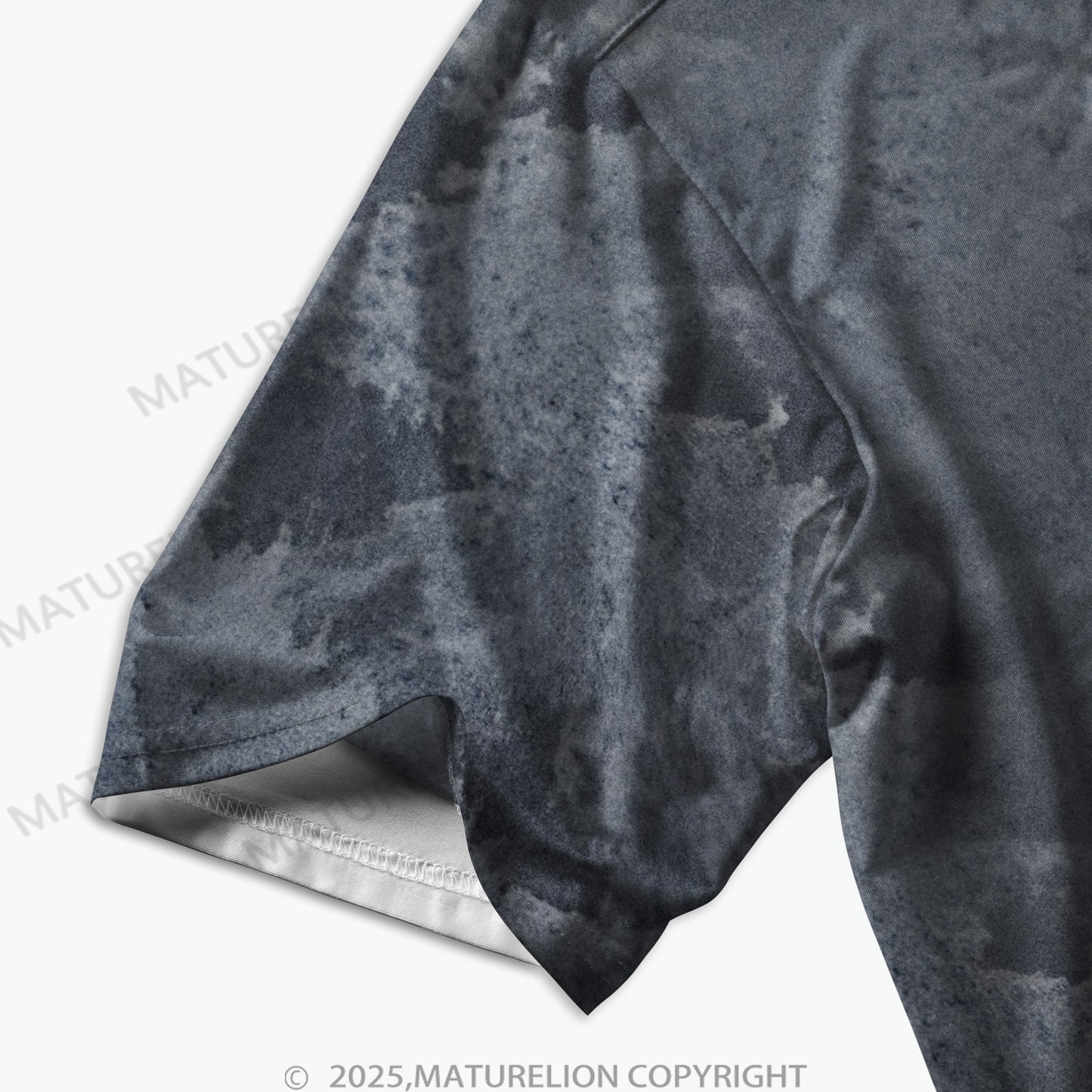Maturelion Männer Voll-Print Polo Shirt