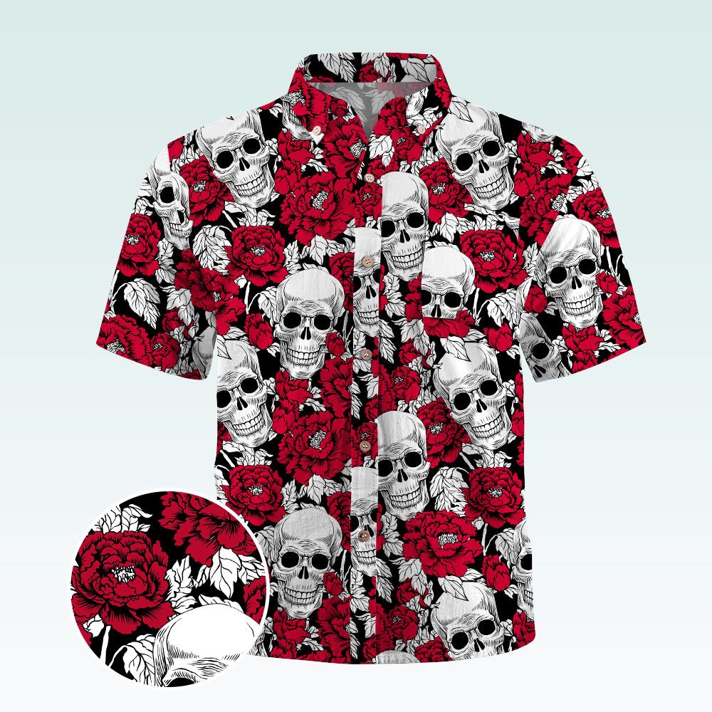 Maturelion Hawaiian Shirt Mexikanischer Zucker Schädel Hawaiian Shirt