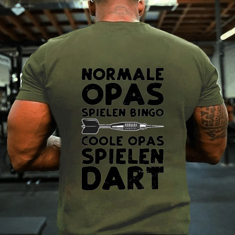 Normale Opas Spielen Bingo Coole Opas Spielen Dart T-Shirt