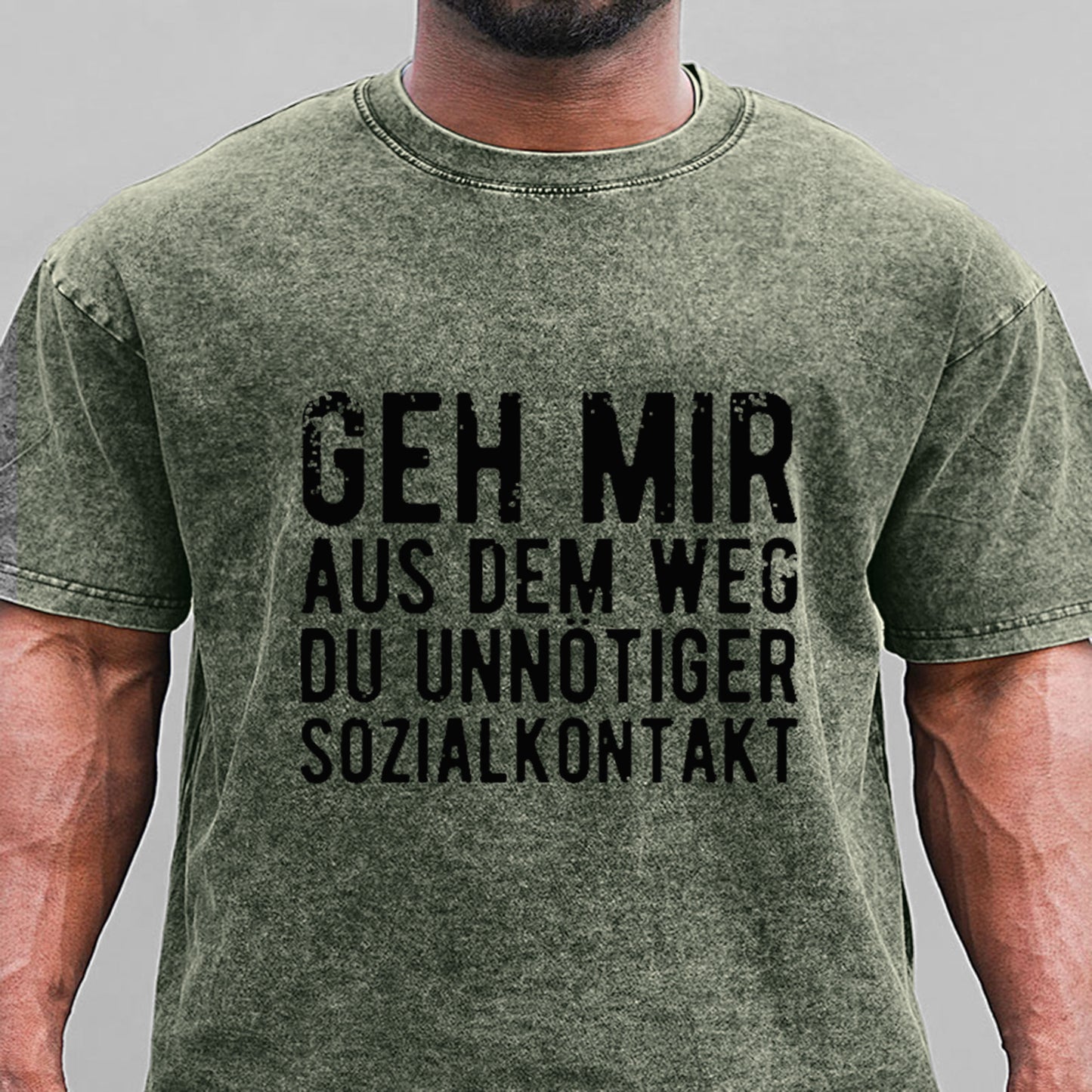 Geh Mir Aus Dem Weg Du Unnötiger Sozialkontakt Gewaschene Vintage T-Shirt