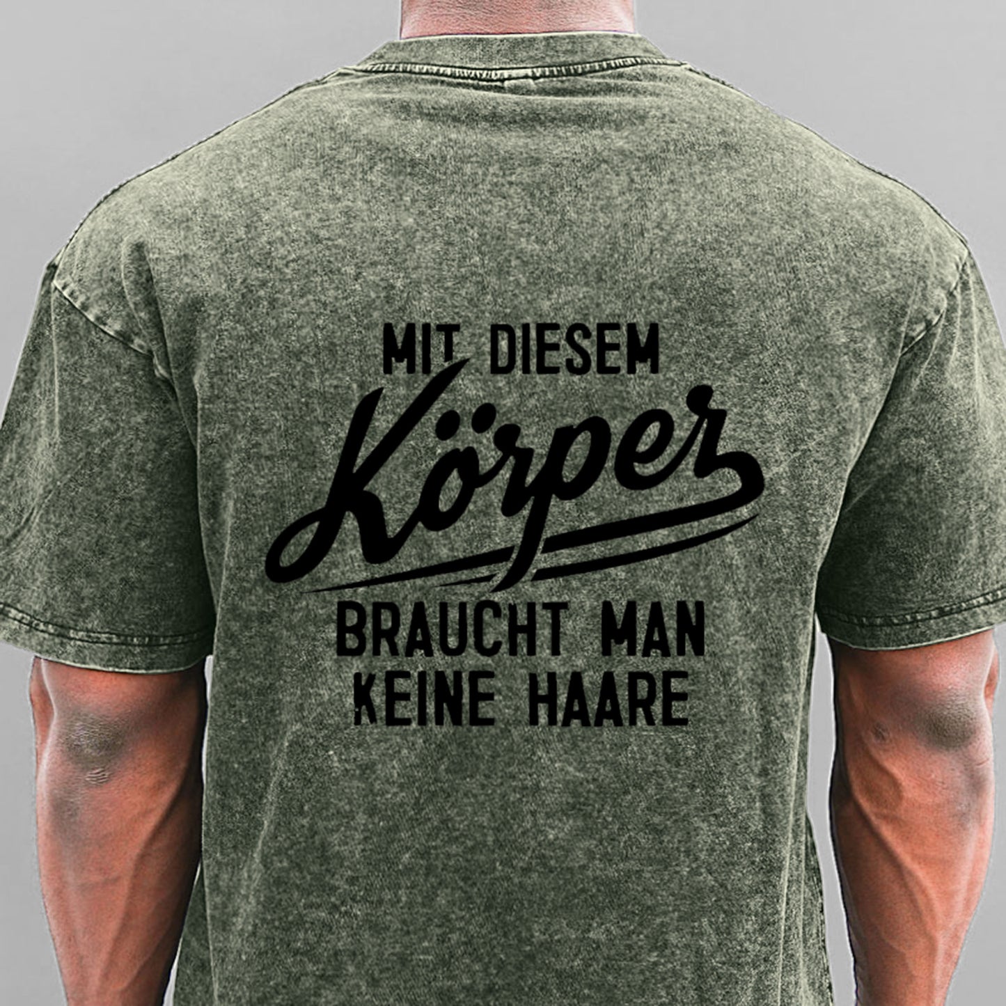 Mit diesem Körper braucht man keine Haare Gewaschene Vintage T-Shirt