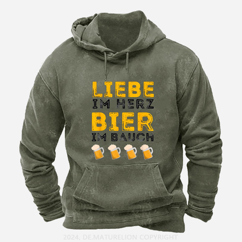 Bier im Bauch für Bierliebhaber Bierbauch Biertrinker Hoodie