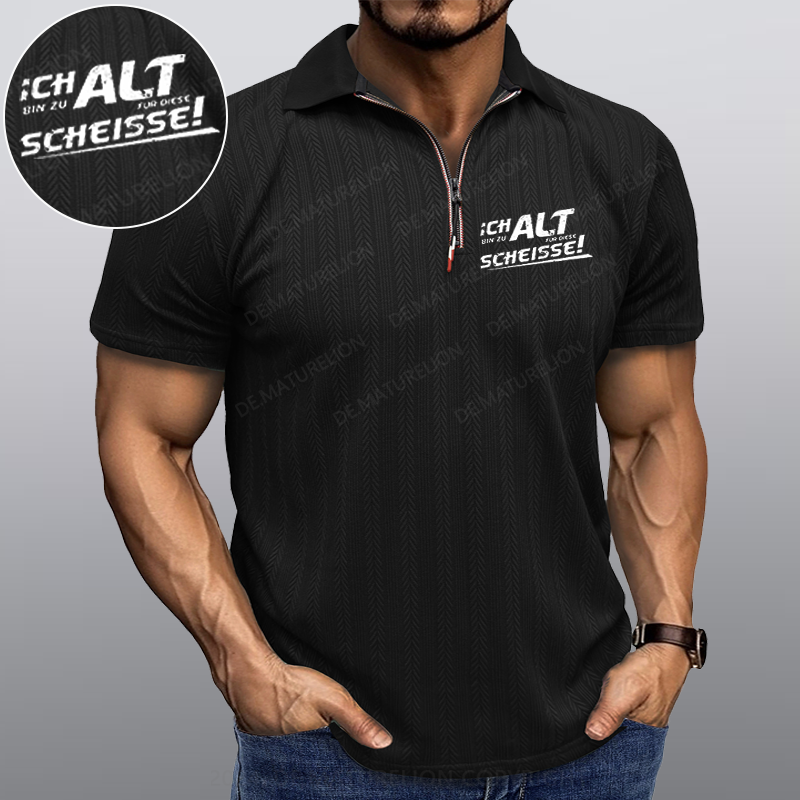 Maturelion Ich Bin Zu Alt Für Diese Scheisse Kragen T-Shirt