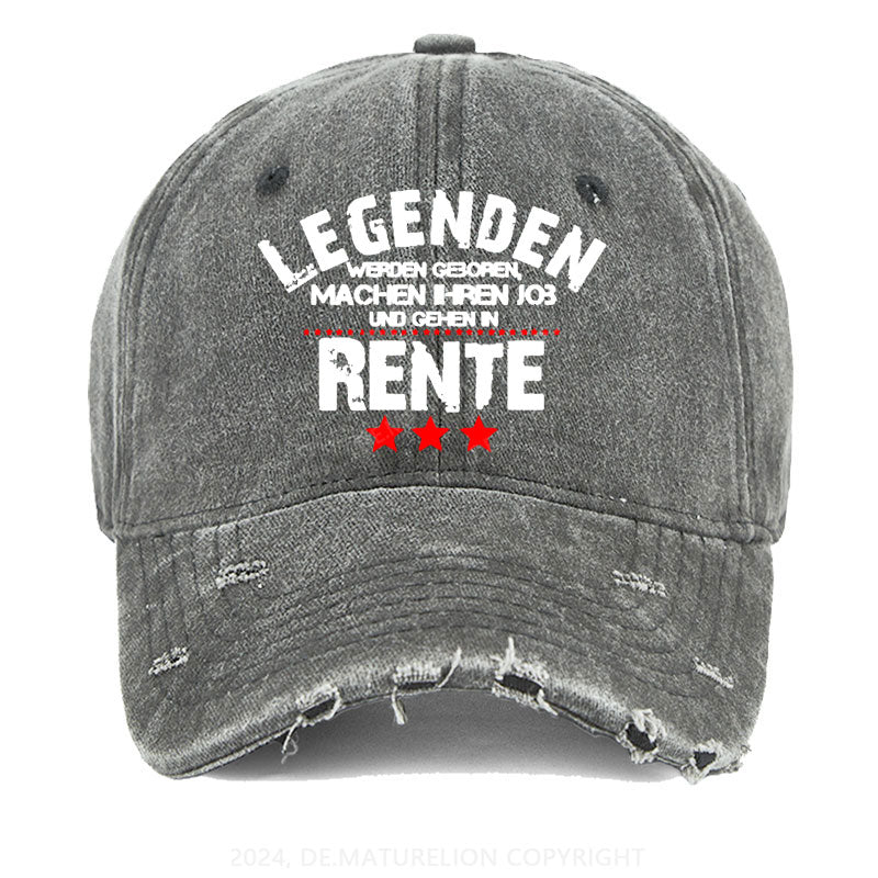 Legenden Werden Geboren Machen Ihren Job Und Gehen In Rente Gewaschene Vintage Cap