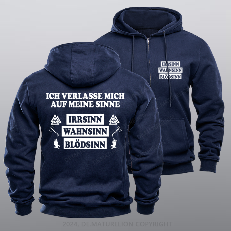 Maturelion Meine Sinne Reißverschluss Hoodie