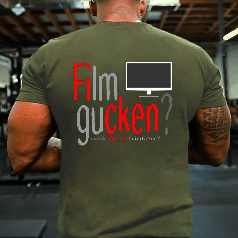 Film gucken ficken Wein trinken T-Shirt