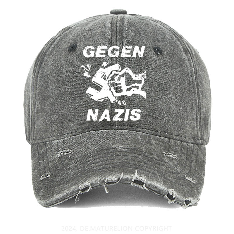 Gegen Nazis Gewaschene Vintage Cap