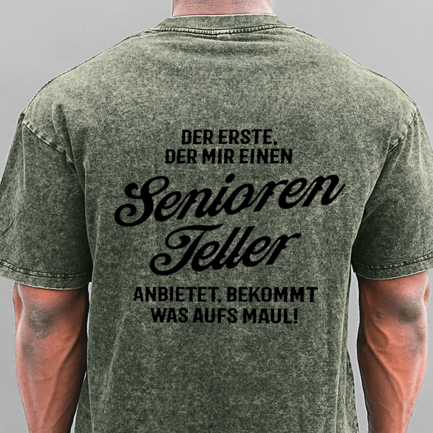 Der Erste Der Mir Einen Seniorenteller Anbietet Bekommt Was Aufs Maul Gewaschene Vintage T-Shirt