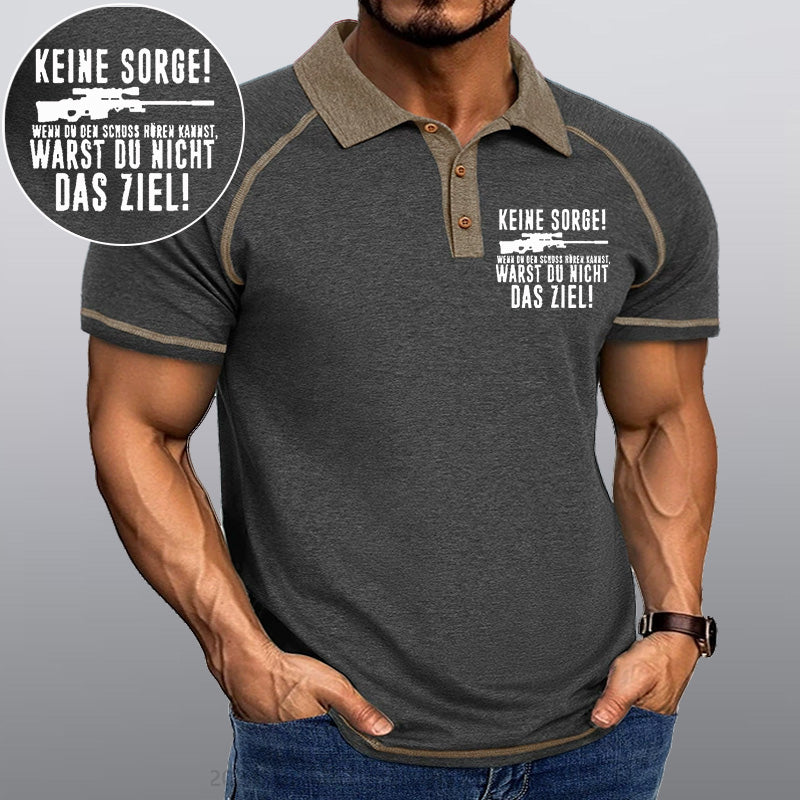 Maturelion Keine Sorge! Wenn Du Den Schuss Hören Kannst Warst Du Nicht Das Ziel Kragen T-Shirt