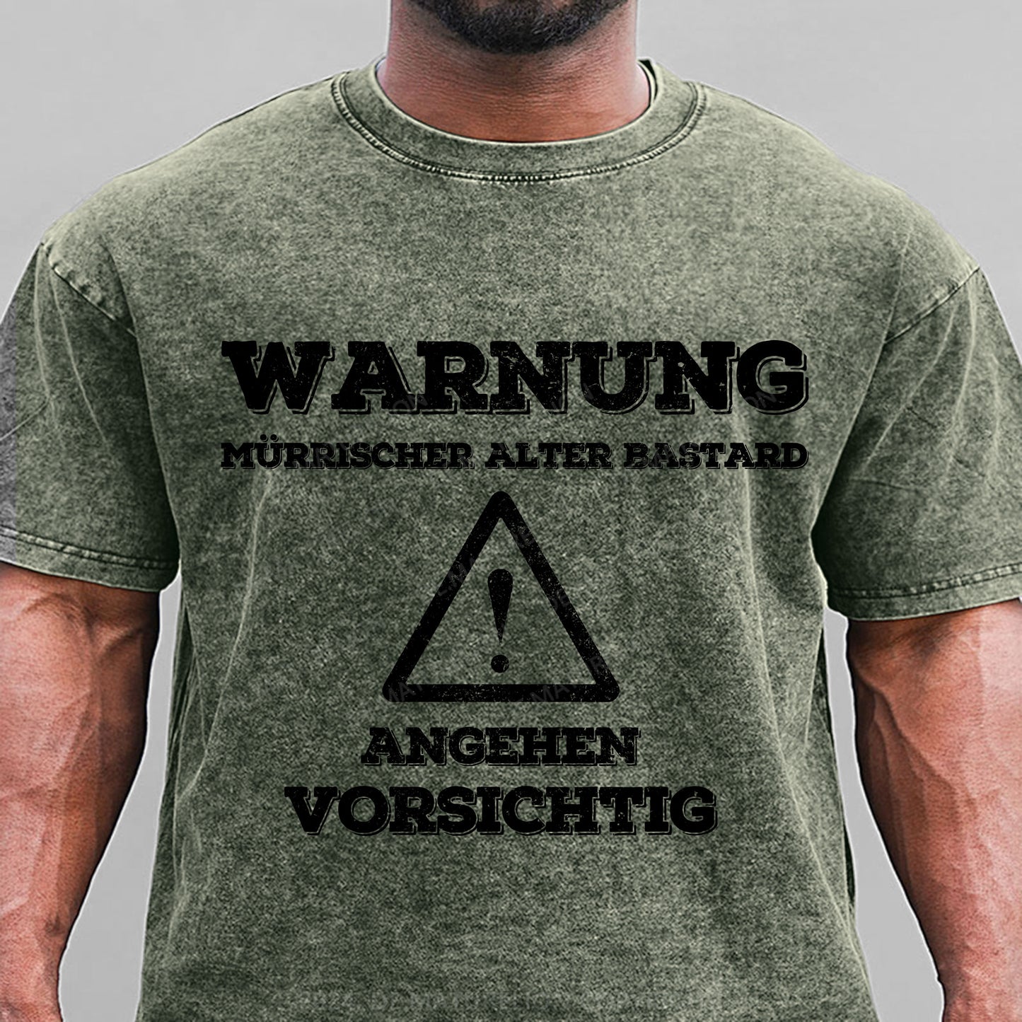 Warnung Mürrischer Alter Bastard Angehen Vorsichtig Gewaschene Vintage T-Shirt