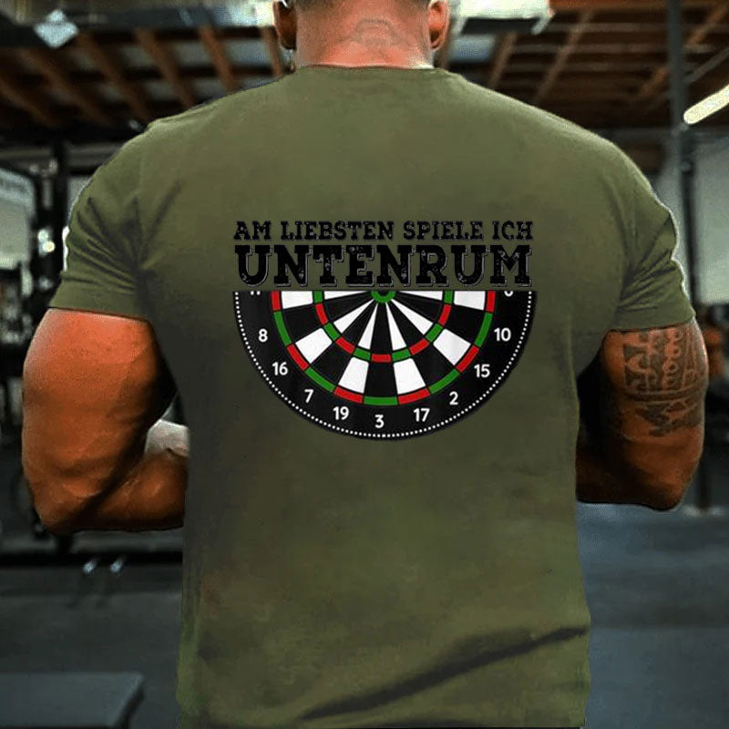 Am Liebsten Spiele Ich Untenrum Darts T-Shirt