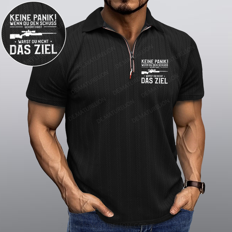 Maturelion Keine Panik! Wenn Du den Schuss nicht gehört hast für Jäger Kragen T-Shirt