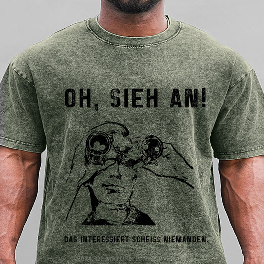 Oh, Sieh An! Das Interessiert Scheiss Niemanden Gewaschene Vintage T-Shirt