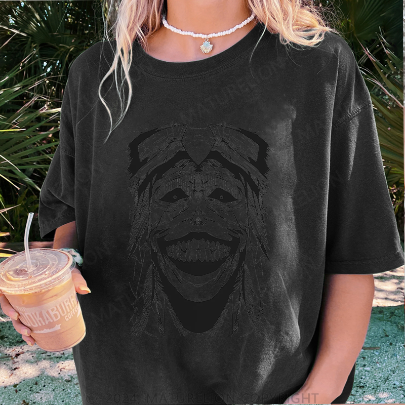 Maturelion Solo Damen Gewaschene Vintage T-Shirt