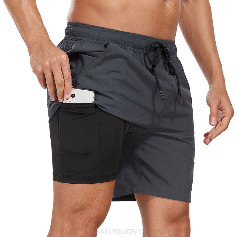 Maturelion Atmungsaktiv Fitnesshose Schnell Trocknende Strandhose Badehose