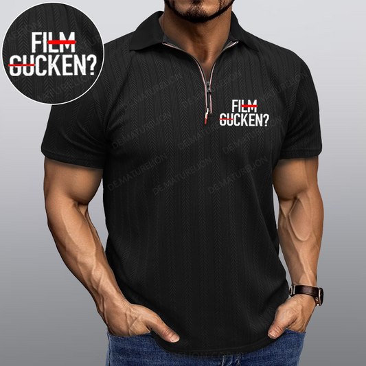 Maturelion Film Gucken Ficken! Kragen T-Shirt